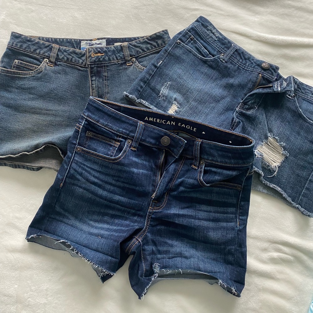 3 Pair Jean Shorts